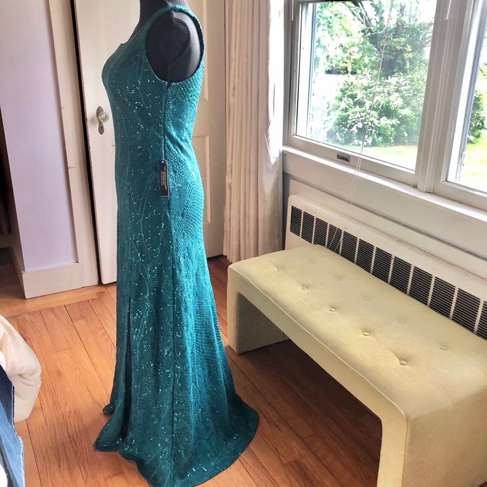 Emerald Green Sequin Gown